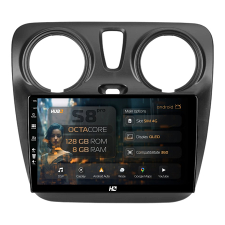 Navigații Dacia Dokker 2012-2022 - Navigatie Android Dacia Dokker 8GB | Hub64.ro