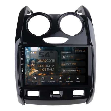 Navigații Dacia Duster 2013-2017 - Navigatie QLED Dacia Duster Android 4GB | Hub64.ro