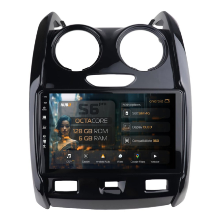 Navigații Dacia Duster 2013-2017 - Navigatie Dedicata Dacia Duster Android 6GB | Hub64.ro