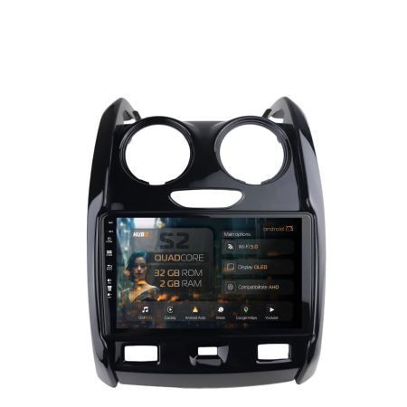 Duster 2012-2018 - Navigatie Carplay Android 13 Dacia 9" 2GB | Hub64.ro