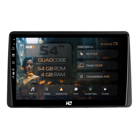 Navigații Dacia Duster II 2018-2024 - Navigatie QLED Dacia Duster 2018+ 4GB | Hub64.ro