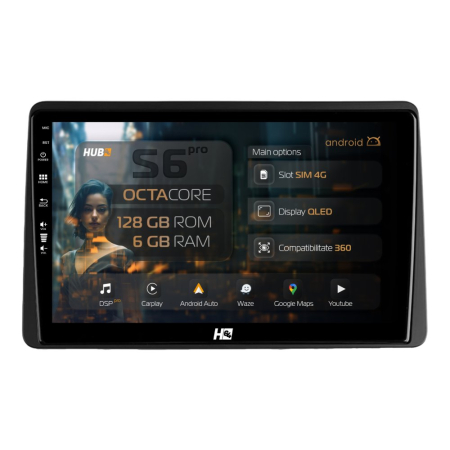 Navigații Dacia Duster II 2018-2024 - Navigatie Android 6GB Dacia Duster 2018+ 6GB | Hub64.ro