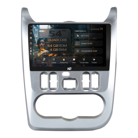 Navigații Dacia Logan 2008-2012 - Navigatie Android Dacia Logan QLED | Hub64.ro