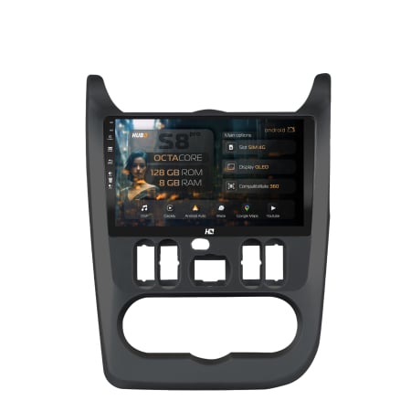 Logan 2008-2012 - Navigatie Android 13 Dacia Logan 8GB | Hub64.ro