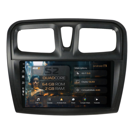 Navigații Dacia Logan 2012-2020 - Navigatie Carplay 10 Dacia Sandero 2GB | Hub64.ro