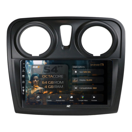 Navigații Dacia Logan 2012-2020 - Navigatie Android Dacia 9" QLED | Hub64.ro