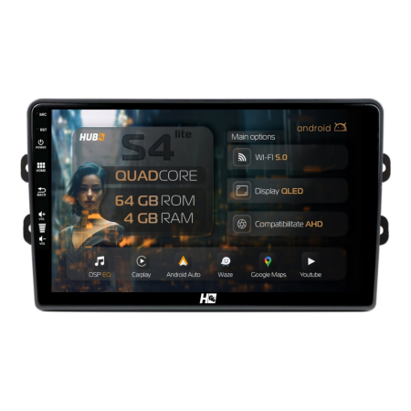 Navigații Renault Captur 2013-2019 - Navigatie Android DACIA 4+64GB Quadcore | Hub64.ro