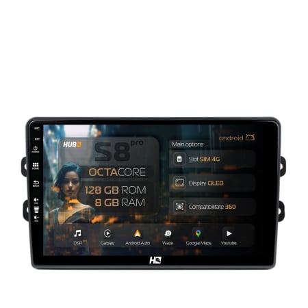Captur 2013 - >> - Navigatie Android 13 DACIA 8+128GB OCTACORE | Hub64.ro