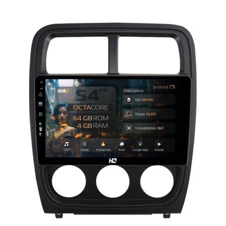Caliber 2010-2012 - QLED Android Dodge Caliber 4+64GB | Hub64.ro