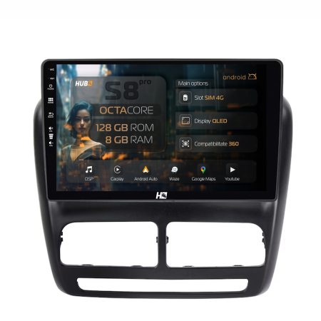 Navigatie Android 13 Fiat Doblo 8+128GB | Hub64.ro [0]
