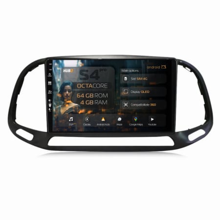 Doblo 2015+ - Navigatie QLED Fiat Doblo 2015+ 4GB | Hub64.ro