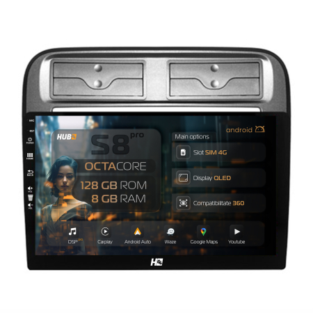 Linea 2007-2014 - Navigatie Fiat Punto / Linea (2007-2014) 8+128GB | Hub64.ro