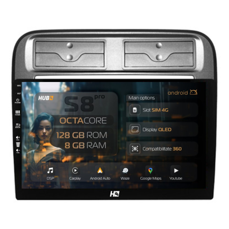 Navigații Fiat Linea 2007-2014 - Navigatie Android Fiat Punto / Linea (2007-2014) 8GB | Hub64.ro