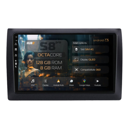 Navigații Fiat Stilo 2001-2010 - Navigatie Android Fiat Stilo (2001-2010) 8GB | Hub64.ro