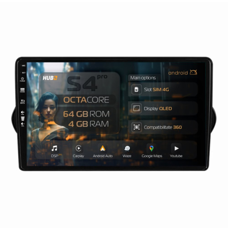 Navigații Fiat Tipo 2015-2021 - Navigatie Android Fiat Tipo (2015-2021) 4GB | Hub64.ro