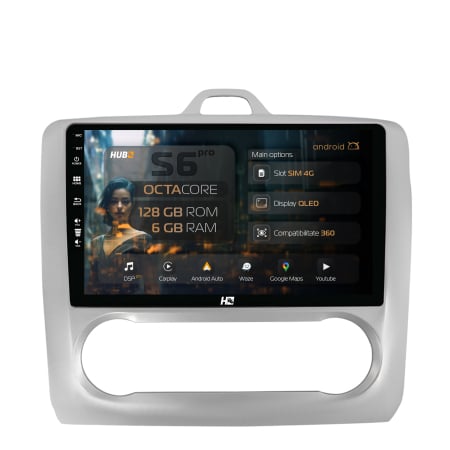Focus MK2 2005-2007 - Navigatie Android Ford Focus AC 4G 6GB | Hub64.ro