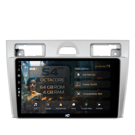 Fiesta 2002-2008 - Navigatie Android 13 Ford Fiesta QLED | Hub64.ro