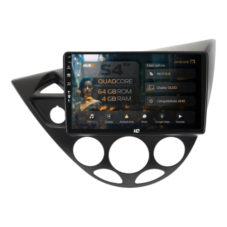 Navigații Ford Focus MK1 1998-2004 - Navigatie Android Ford Focus 3 QLED | Hub64.ro