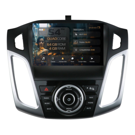 Navigații Ford Focus MK3 2011-2018 - Navigatie Android Ford Focus 3 QLED | Hub64.ro