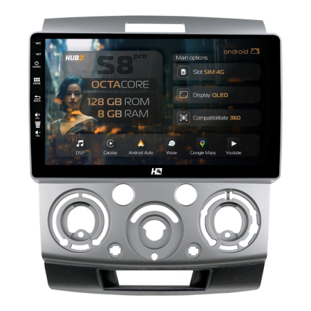 Navigații Ford Ranger 2007-2012 - Navigatie Android Ford Ranger / Mazda BT50 (2007-2012) 8GB | Hub64.ro
