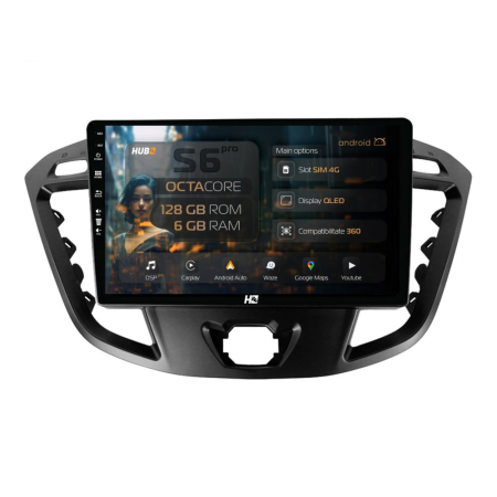 Navigații Ford Transit Custom / Tourneo Custom 2012-2018 - Navigatie Android Ford Transit Custom / Tourneo Custom | Hub64.ro