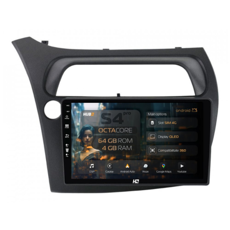 Navigații Honda Civic Hatchback 2006-2011 - Navigatie Android Honda Civic Hatchback (2006-2011) 4GB | Hub64.ro