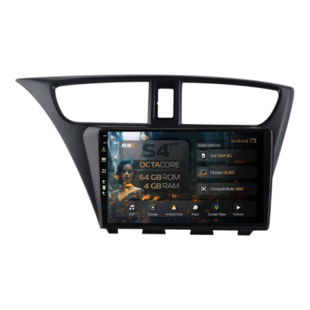 Navigații Honda Civic Hatchback 2012-2015 - Navigatie Android Honda Civic Hatchback (2012-2015) 4GB | Hub64.ro