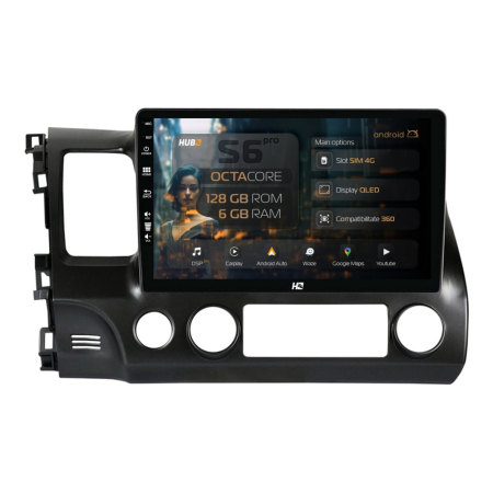 Navigații Honda Civic Sedan 2006-2011 - Navigatie Android Honda Civic Sedan (2006-2011) 6GB | Hub64.ro
