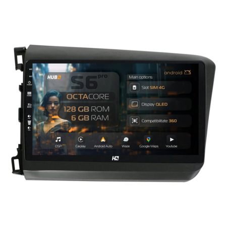Navigații Honda Civic Sedan 2012-2015 - Navigatie Android Honda Civic Sedan (2012-2015) 6GB | Hub64.ro