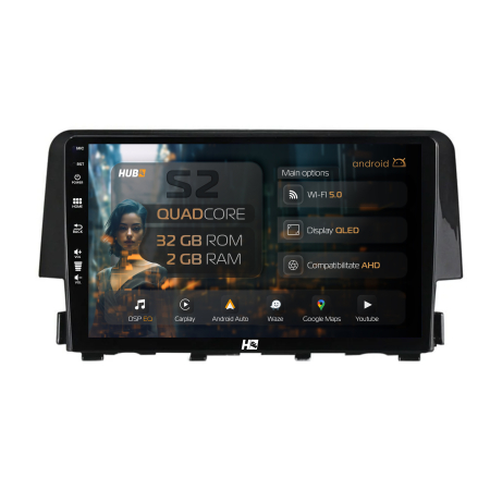 Navigații auto dedicate - Carplay Android Honda Civic X | Hub64.ro