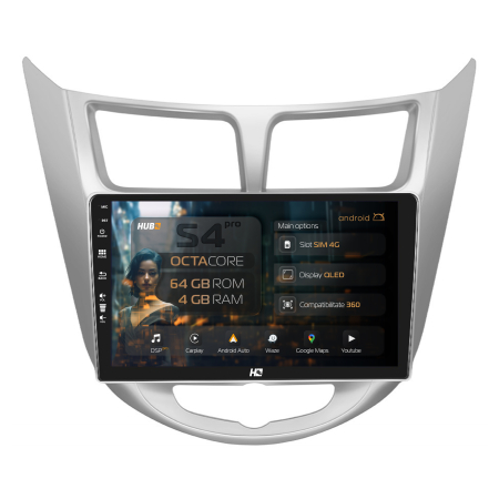 Navigatie QLED Hyundai Accent (2011-2016) 4GB | Hub64.ro [0]