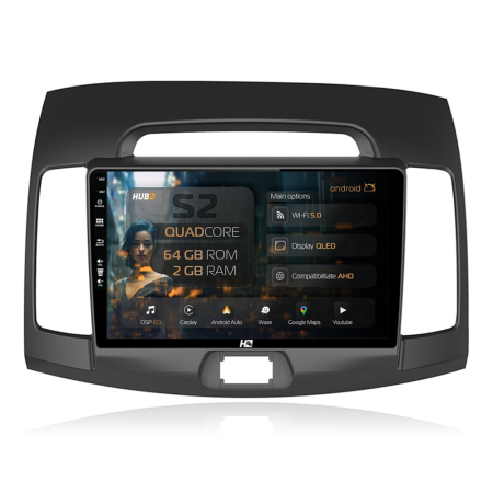 Navigații Hyundai Elantra 2006-2011 - Carplay Android Hyundai Elantra 2007+ 2+32GB | Hub64.ro