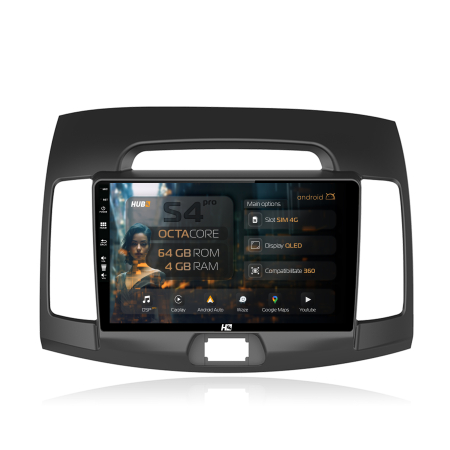 Elantra 2000-2012 - Carplay Android Hyundai Elantra 2007+ QLED | Hub64.ro