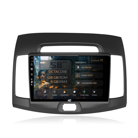 Elantra 2000-2012 - Carplay Android Hyundai Elantra 2007+ 8+128GB | Hub64.ro