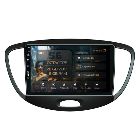 I10 2007-2013 - Navigatie 4G 6GB Hyundai I10 2007-2013 6GB | Hub64.ro
