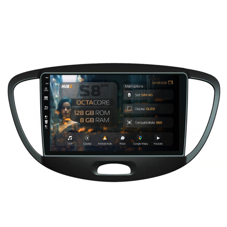 I10 2007-2013 - Navigatie Android Hyundai I10 2007-2013 8GB | Hub64.ro