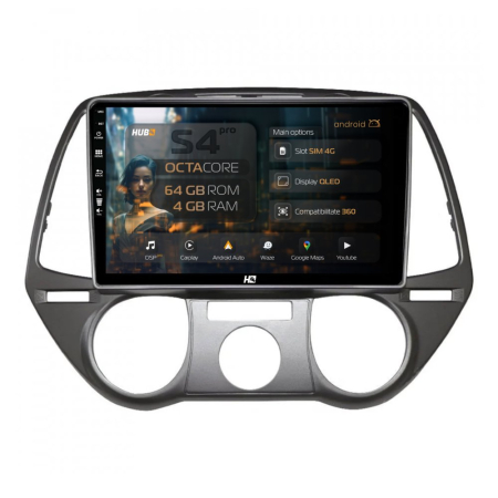 Navigații Hyundai I20 2008-2012 - Navigatie QLED Hyundai I20 2008-2012 4GB | Hub64.ro