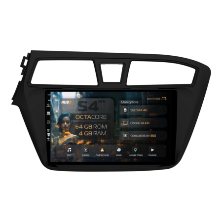 Navigații Hyundai I20 2014-2018 - Navigatie QLED Hyundai I20 2014-2018 4GB | Hub64.ro