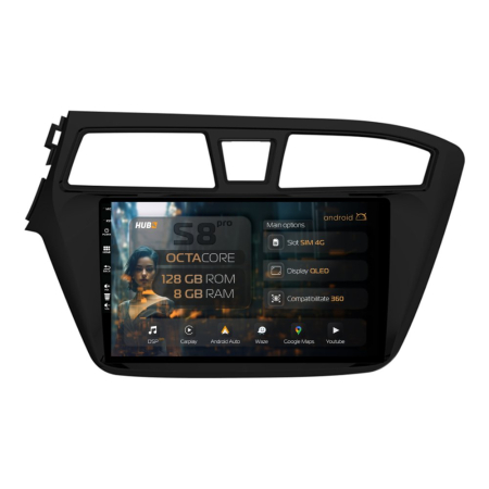 Navigații Hyundai I20 2014-2018 - Navigatie Android Hyundai I20 2014-2018 8GB | Hub64.ro