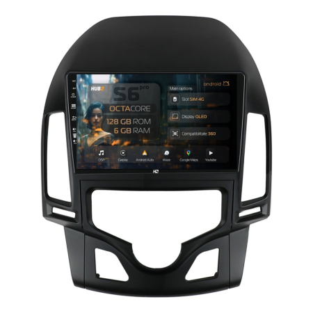 Navigații Hyundai I30 2007-2012 - Navigatie Android Hyundai I30 6+128GB | Hub64.ro