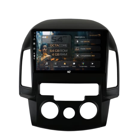 I30 2007-2011 - Android 13 Hyundai I30 Clima M QLED | Hub64.ro