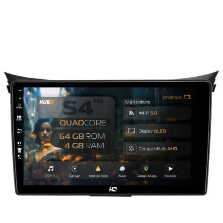 I30 2012-2016 - Android 13 Hyundai I30 Clima M QLED | Hub64.ro