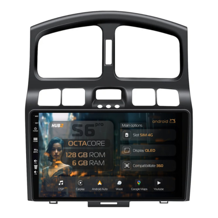 Navigații Hyundai Santa Fe I 2001-2006 - Navigatie Android Hyundai Santa Fe 6-128GB | Hub64.ro