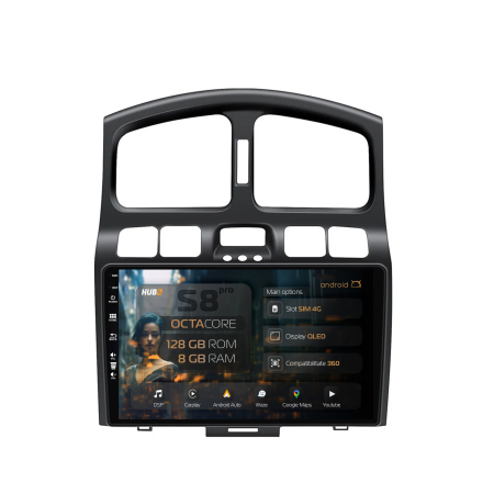 Santa Fe I 2001-2006 - Navigatie Android 13 Hyundai Santa FE 8GB | Hub64.ro