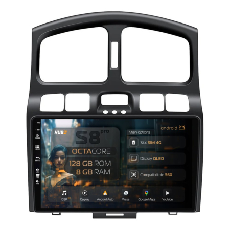 Navigații Hyundai Santa Fe I 2001-2006 - Navigatie Android Hyundai Santa FE 8GB | Hub64.ro