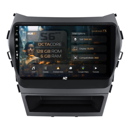 Navigații Hyundai Santa Fe III IX45 2012-2018 - Navigatie Hyundai Santa FE 2012-2018 6GB | Hub64.ro