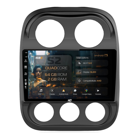 Navigații Jeep Compass 2010-2016 - Navigatie Android Jeep Compass (2010-2016) 2GB | Hub64.ro