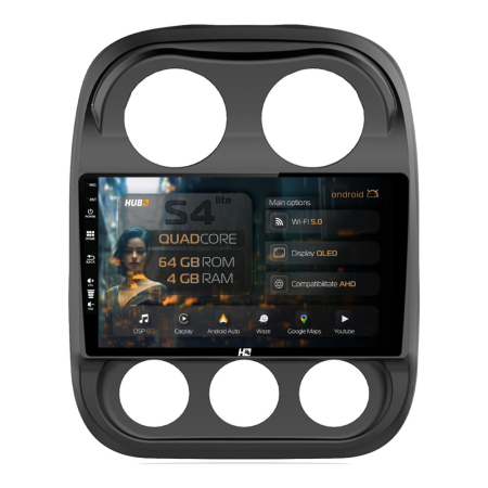 Navigații Jeep Compass 2010-2016 - Navigatie Android Jeep Compass (2010-2016) 4GB | Hub64.ro