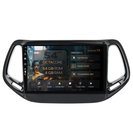 Compass 2017 - >> - QLED Android Jeep Compass 2016+ 4GB | Hub64.ro