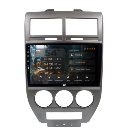 Compass 2006-2010 - Android 4G Jeep Compass 2006-2010 4GB | Hub64.ro